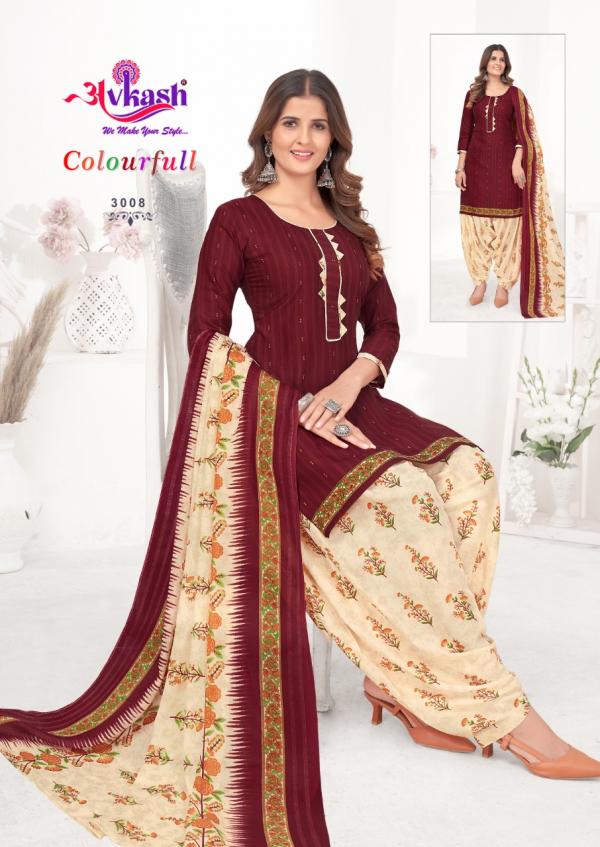 Avkash Colourfull Patiyala Vol-3 Cotton Designer Readymade Suit